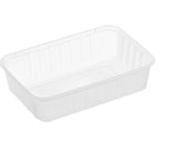 Rectangular Ribbed Freezer Grade Plastic Food Container (Base Only)