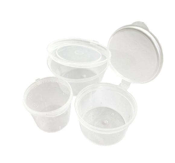 Plastic Sauce Container with Hinge Lid